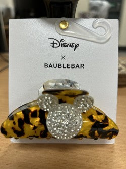 Disney x Baublebar Mickey Mouse Claw Clip Leopard Rhinestone Hair Accessory