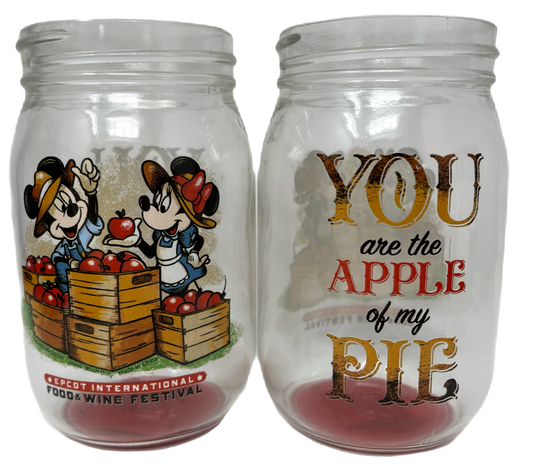 Disney Epcot Food and Wine 2021 Mickey and Minnie Mason Jar