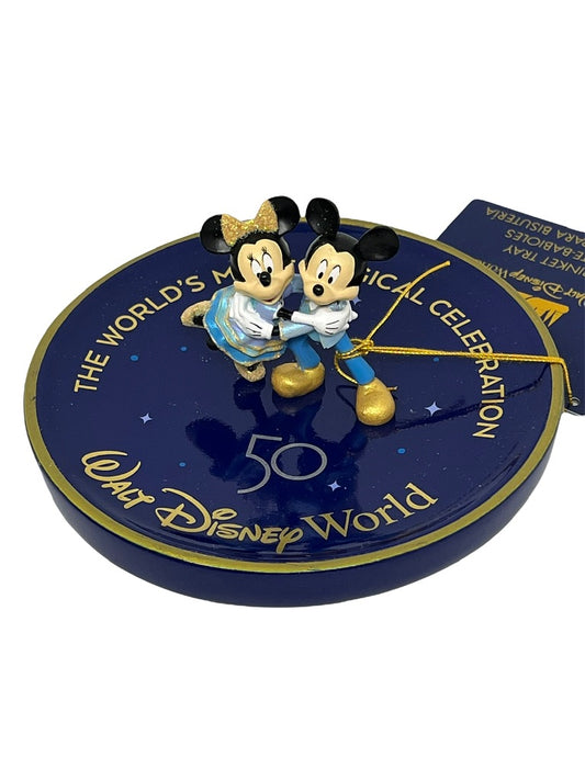 Walt Disney World 50th Anniversary Mickey and Minnie Trinket Dish
