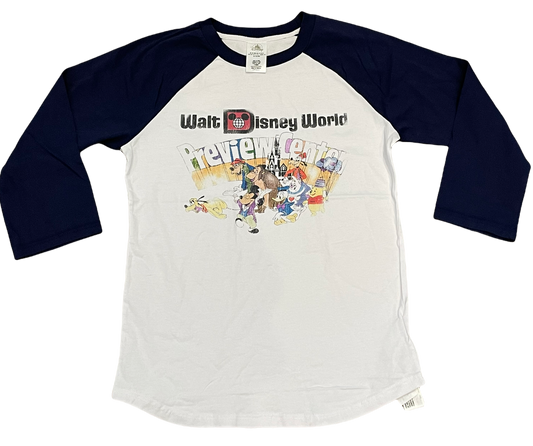 Disney World 50th Anniversary Mickey & Friends Preview Center Raglan Shirt