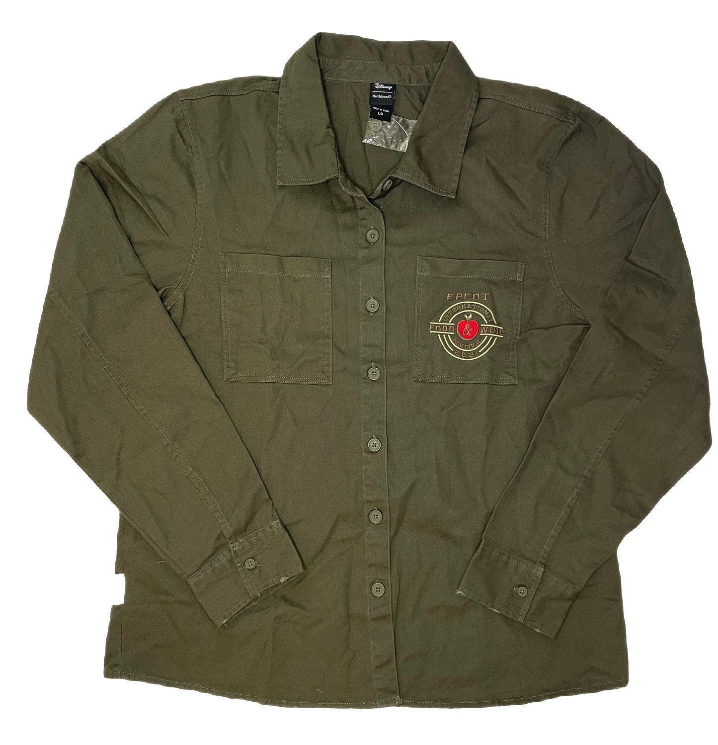 Disney Epcot Food and Wine Festival 2021 Apple Orchard Her Universe Button Shirt