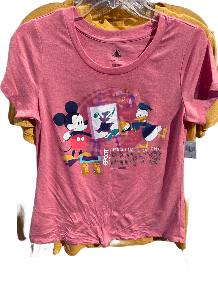 Disney Epcot Festival of Arts 2021 Mickey, Donald, Figment Rhinestone Ladies Sco