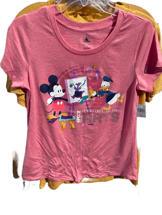 Disney Epcot Festival of Arts 2021 Mickey, Donald, Figment Rhinestone Ladies Sco