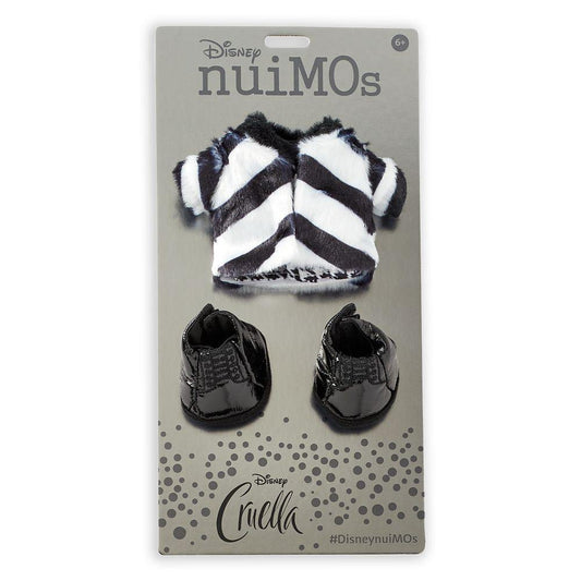 Disney nuiMOs Outfit – Cruella Inspired Faux Fur Coat with Dress and Black Boots - World of Treasures