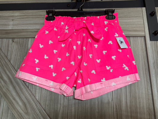 Disney Mickey Mouse Icon Pink Denim Shorts for Juniors