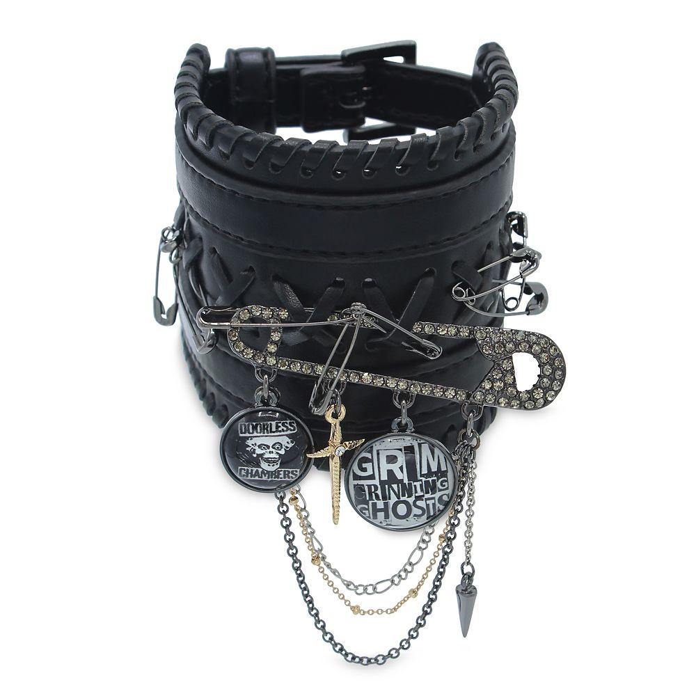 Disney The Haunted Mansion Safety Pin Faux Leather Bracelet by Betsey Johnson - World of Treasures