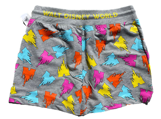 Walt Disney World Cinderella Castle Drawstring Castle Shorts with Pockets for Wo