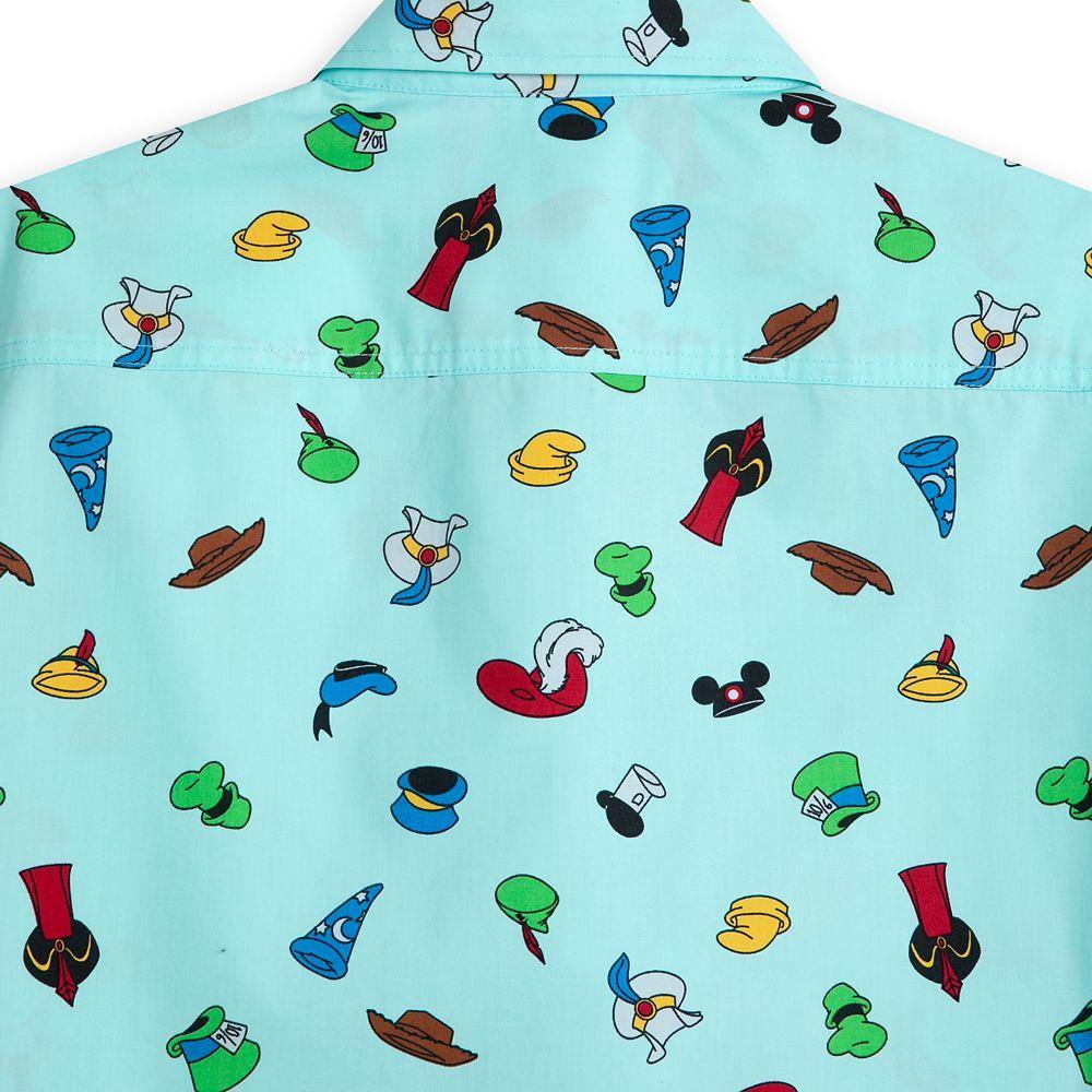 Disney Character Hats Woven Shirt for Men - World of Treasures