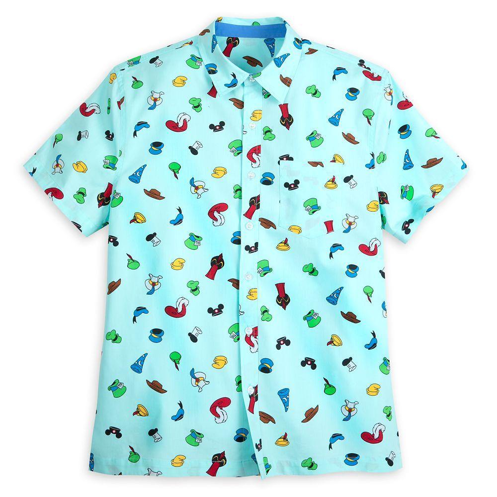 Disney Character Hats Woven Shirt for Men - World of Treasures