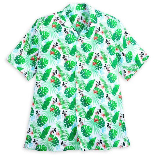 Disney Mickey Mouse Tropical Woven Shirt for Adults - World of Treasures