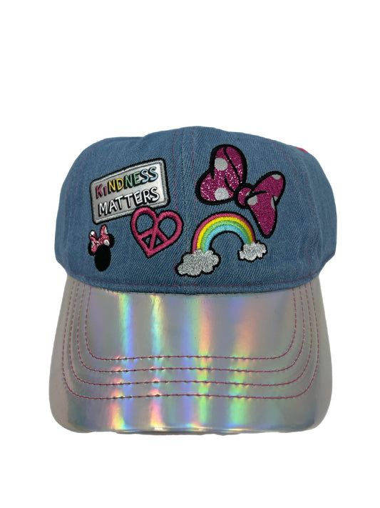 Disney Kindness Matters Minnie Iridescent Brim Baseball Hat
