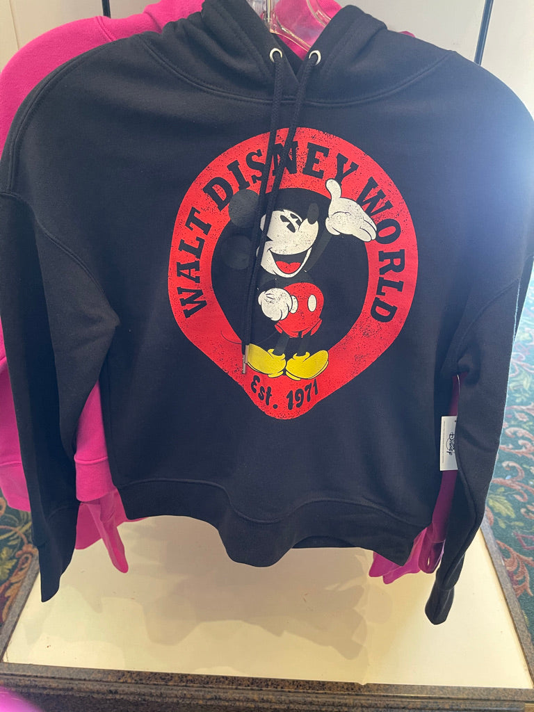 Walt Disney World Mickey Mouse Pullover Hoodie for Women –Black