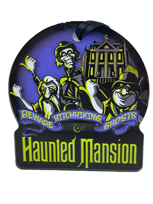 Disney Haunted Mansion Beware of Hitchhiking Ghosts 3D Acrylic Ornament