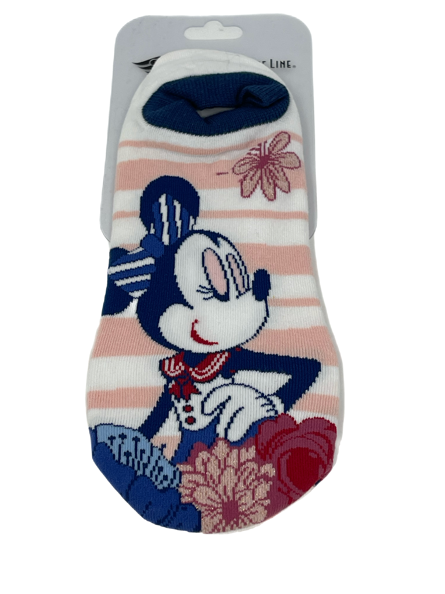 Disney Cruise Line Captain Minnie Floral Ankle Socks