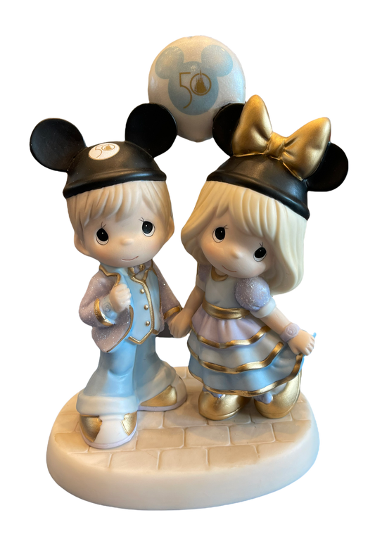 Walt Disney World 50th Anniversary Couple Precious Moments Figurine