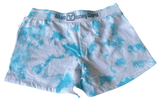 Walt Disney World Tie Dye Shorts for Adults – Blue Large
