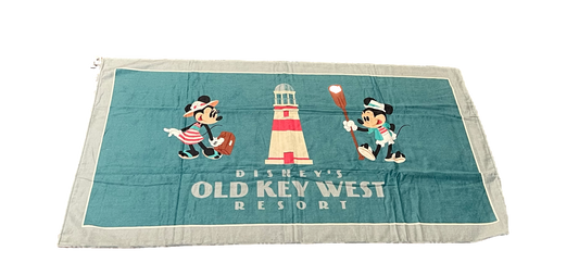 Disney Old Key West Resort Minnie and Mickey 2 sided Tropical Beach Towel-2021