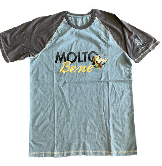 Disney Epcot Italy World Showcase Mickey Molto Bene Raglan Shirt