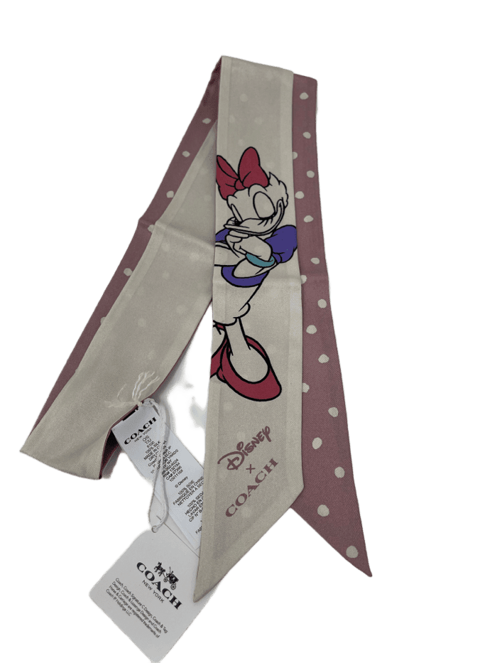 Disney X COACH Daisy Duck Silk Skinny Scarf