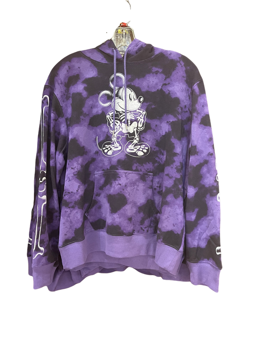 Disney Skeleton Mickey Tie Dye Acid Wash Hoodie