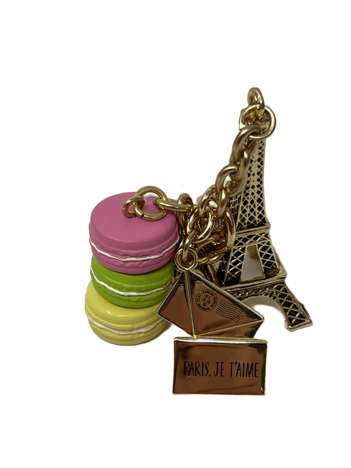 Disney Epcot France World Showcase Mickey Postcard Macaroon Eiffel Tower Keychai