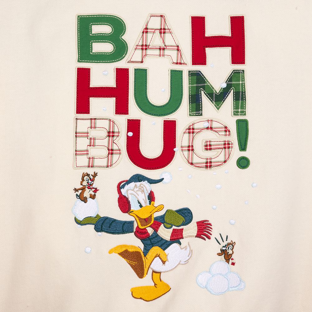 Disney Donald Duck, Chip 'n Dale Holiday Pullover Sweatshirt for Adults