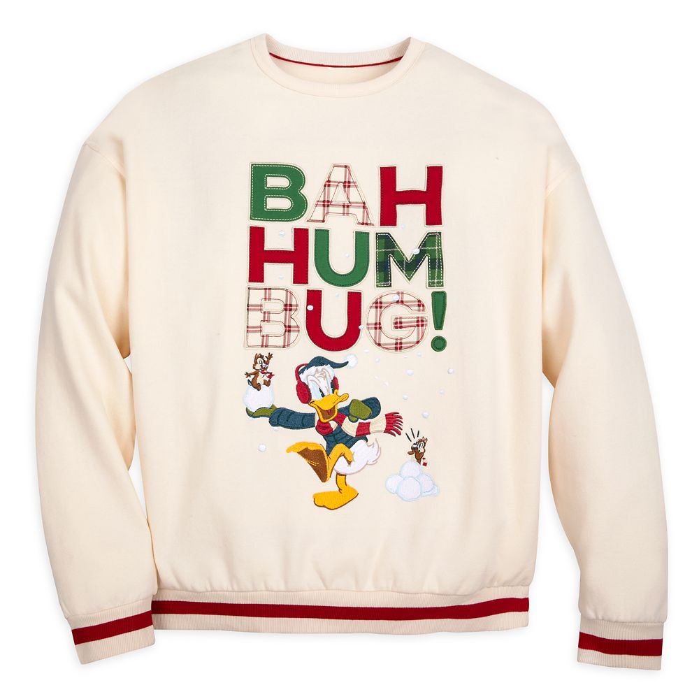 Disney Donald Duck, Chip 'n Dale Holiday Pullover Sweatshirt for Adults