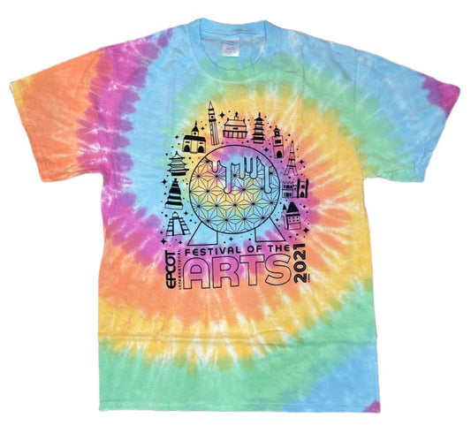 Disney Epcot Festival of Arts 2021 Tie Dye Shirt