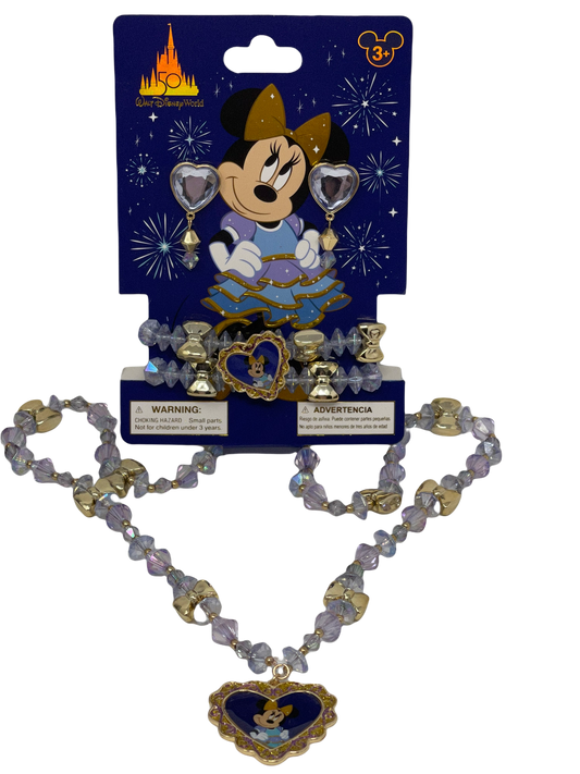 Walt Disney World 50th Anniversary Minnie Jewelry Set for Kids