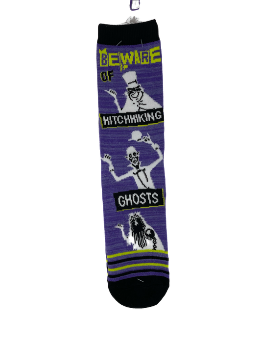 Disney Haunted Mansion Beware of Hitchhiking Ghosts Socks