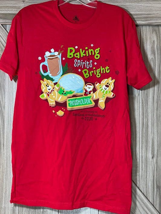 Disney Epcot Festival of Holidays 2020 Chip and Dale Baking Spirits Bright Shirt