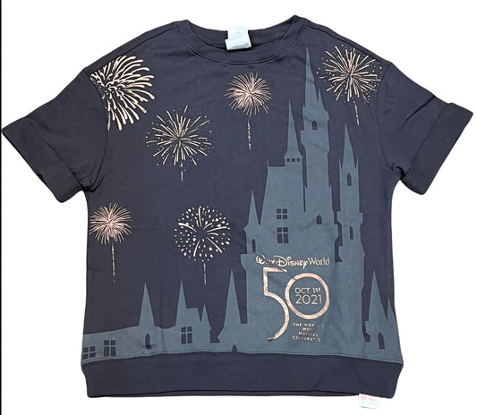 Walt Disney World 50th Anniversary October 1 Dolman Pullover Shirt