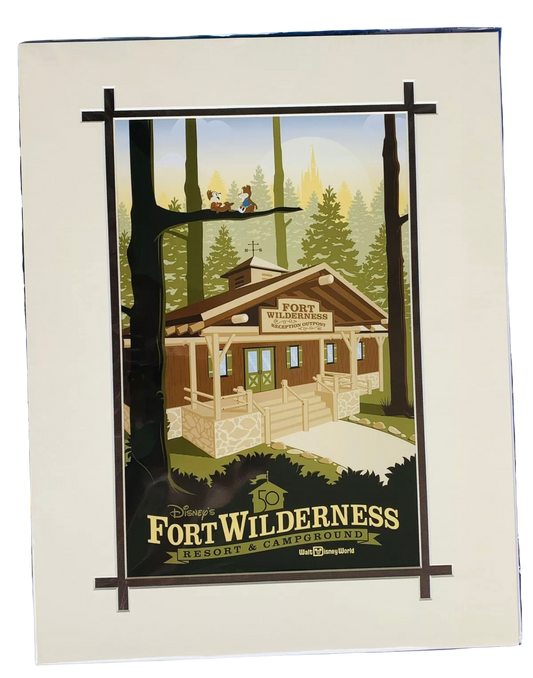 Disney Fort Wilderness 50th Anniversary 14”x18” Matted Print