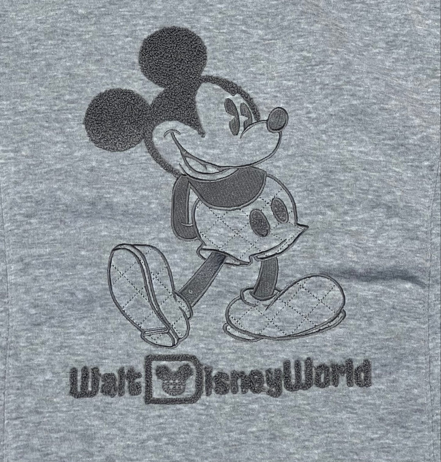 Walt Disney World Mickey Quilted Pullover-Grey XS