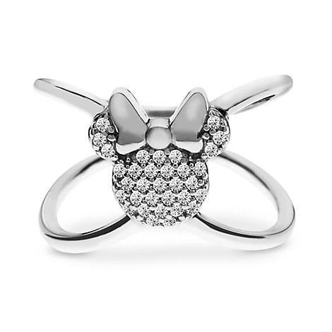 Disney Rebecca Hook Minnie Mouse "X" Ring - Silver Size 5 - World of Treasures