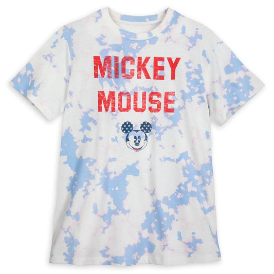 Disney Mickey Mouse Americana Tie-Dye T-Shirt for Adults - World of Treasures