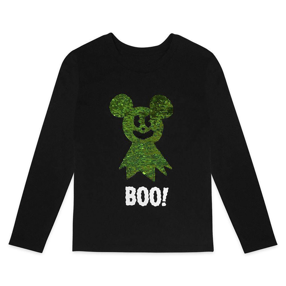 Mickey Mouse Halloween Long Sleeve Reversible Sequin T-Shirt for Kids - World of Treasures