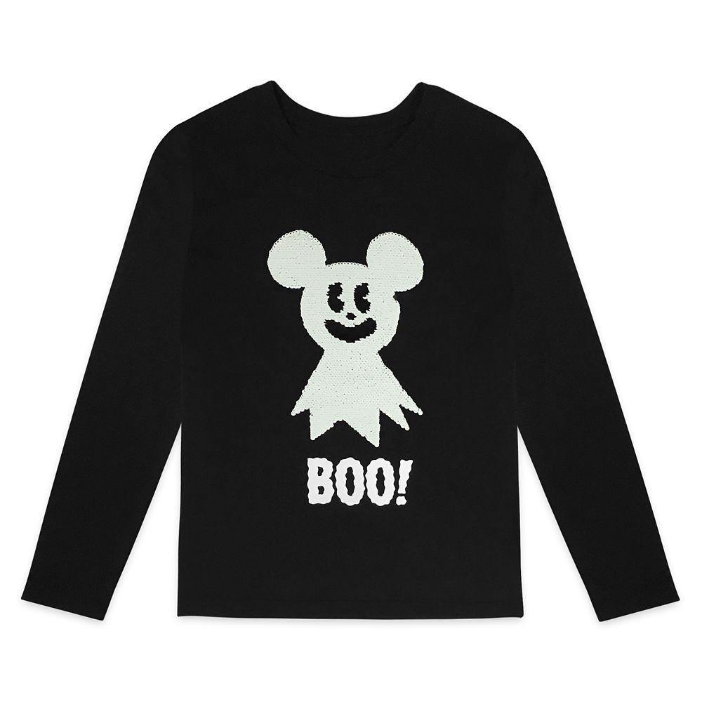 Mickey Mouse Halloween Long Sleeve Reversible Sequin T-Shirt for Kids - World of Treasures