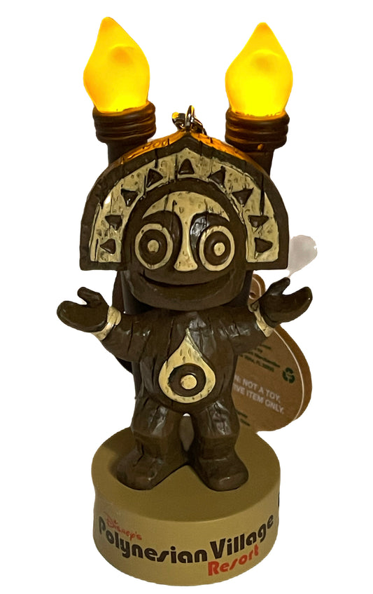 Disney Polynesian Resort Maui Tiki Ornament-light up-Rare Retired
