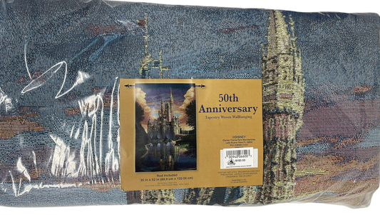 Walt Disney World 50th Anniversary Magical Reflection Tapestry Woven Wall Hangin