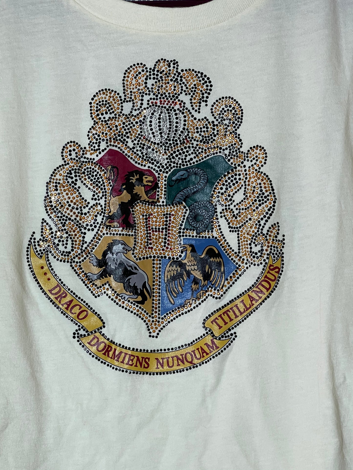 Universal Studios Harry Potter - Hogwarts Rhinestone Crest Ladies T-Shirt