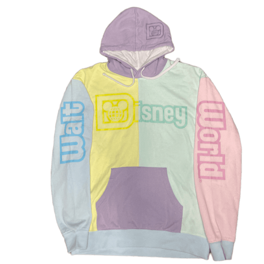 Walt Disney World Pastel Color block Pullover Hoodie for Men