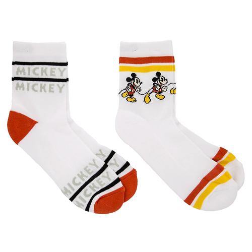 Disney Men's Socks - Timeless Mickey Orange White Yellow - World of Treasures