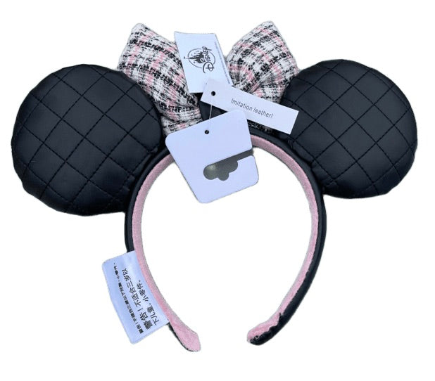 Disney Parks Minnie Mouse Ear Headband with Bow – Tweed & Pearl Channel Inspired
