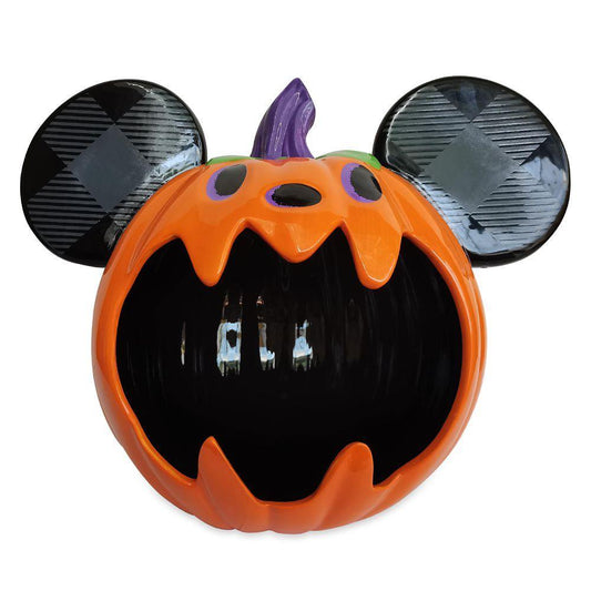 Disney Mickey Mouse Jack-o'-Lantern Pumpkin Candy Bowl - Halloween 2021 - World of Treasures