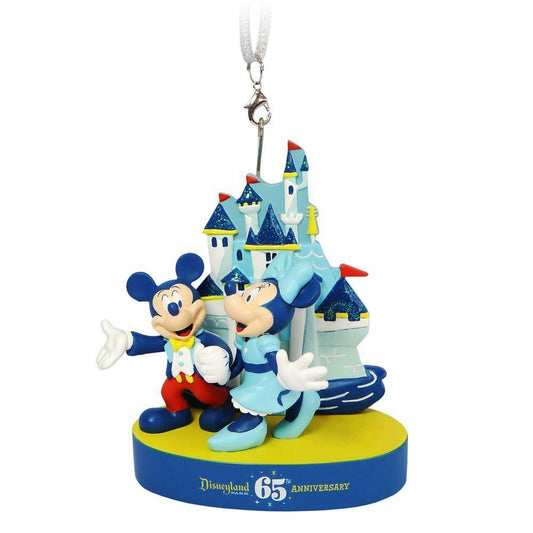 Disneyland 65th Mickey and Minnie Mouse Figural Ornament - World of Treasures