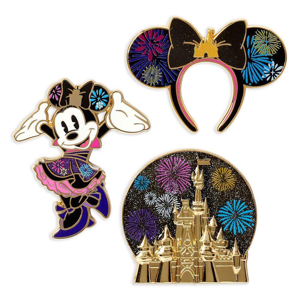 Disney Minnie Mouse: The Main Attraction Pin Set – Nighttime Fireworks & Castle Finale – Limited Release - World of Treasures