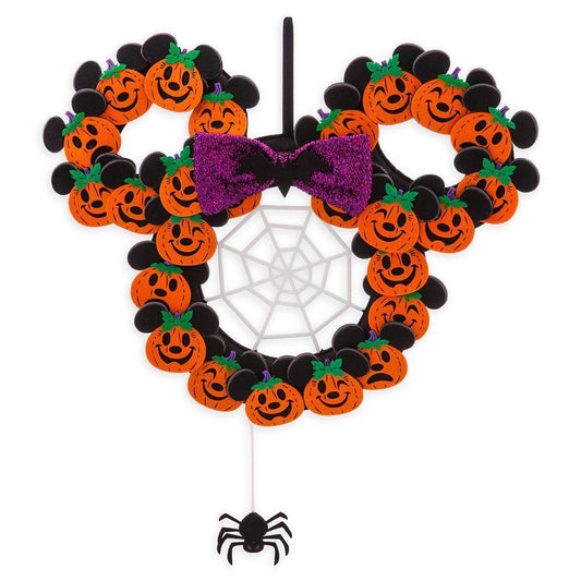 Disney Minnie Mouse Pumpkin Halloween 2021 Wreath - World of Treasures