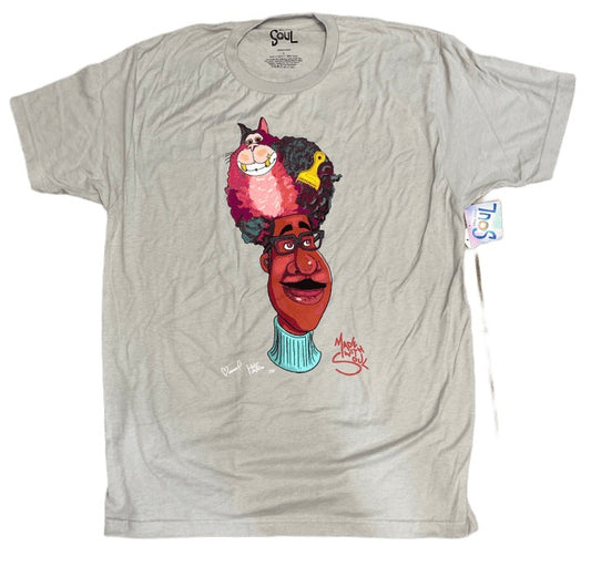 Disney Soul ''Joe & His Fro'' T-Shirt for Adults by Bianca Pastel and Hue Unlimi