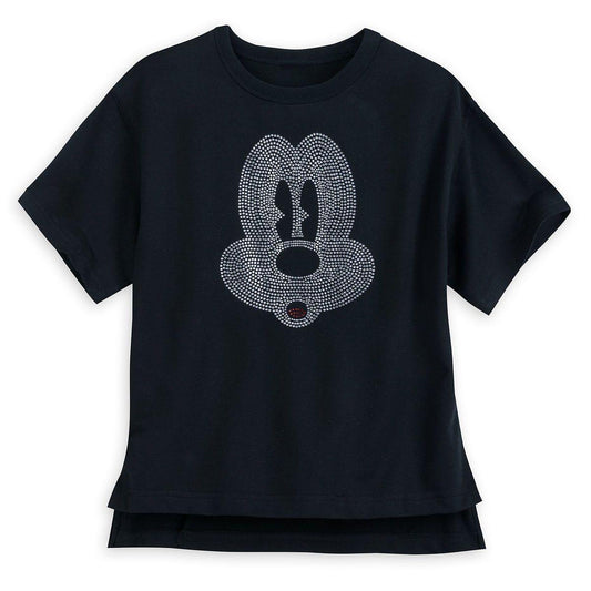 Disney Women's Shirt - Rhinestone Mickey Mouse Face - World of Treasures